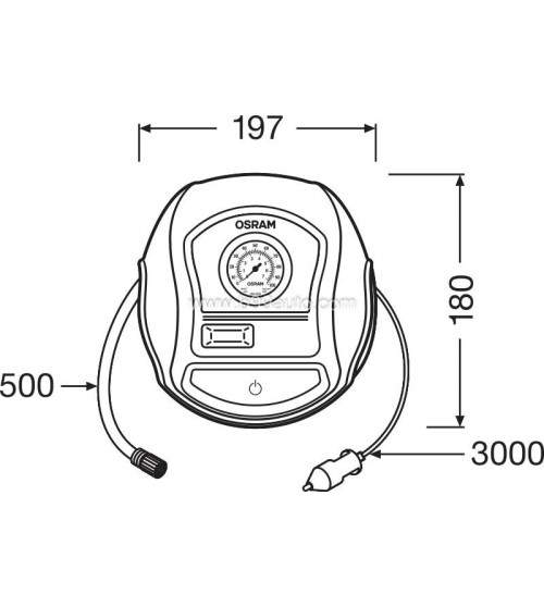 Osram TYREinflate 200 Légkompresszor - Feltekerhető gumiabroncs pumpa